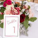 Moderne Magenta und Rose Hochzeitsfeiern Tischnumm Tischnummer<br><div class="desc">Diese moderne magentafarbene und in Rose gehaltene Tischnummer-Karte ist wunderschön einfach und elegant und zu jeder Jahreszeit perfekt. Prop auf einen kleinen Aal oder in einem klaren Rahmen so die viva magenta Rückseite Pop. Verwenden Sie die einfache Vorlage, um Ihre Tischnummern einzeln einzugeben und in Ihren Warenkorb zu legen. Karo...</div>