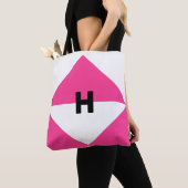 Moderne Magenta und Weiß Tasche (Von Nahem)