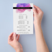 Moderne Magenta Wasserfarbenpreise & Dienstleistun Flyer (Handgriff)