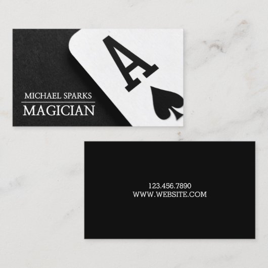 Moderne Magician Card Poker Unterhaltung Visitenkarte (Vorne/Hinten)