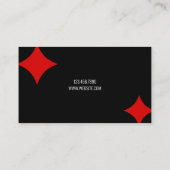 Moderne Magician Card Poker Unterhaltung Visitenkarte (Rückseite)