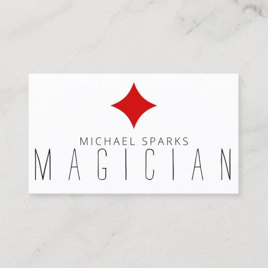 Moderne Magician Card Poker Unterhaltung Visitenkarte (Vorderseite)