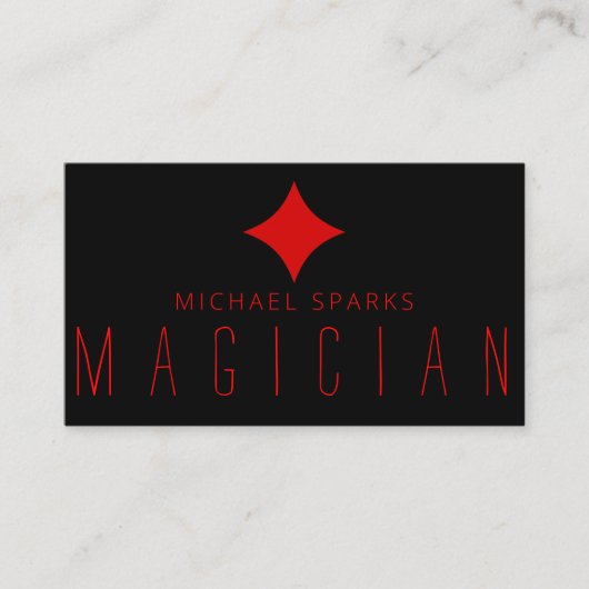 Moderne Magician Card Poker Unterhaltung Visitenkarte (Vorderseite)