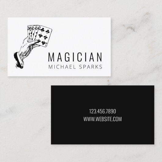 Moderne Magician Card Poker Unterhaltung Visitenkarte (Vorne/Hinten)