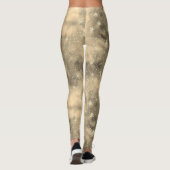 Moderne Magie Goldene Winterschneemuster Wasserfar Leggings (Rückseite)