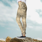 Moderne Magie Goldene Winterschneemuster Wasserfar Leggings