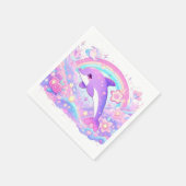 Moderne Magische Dolphin-Babydusche Serviette (Ecke)