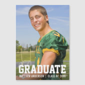 Moderne Magnet-Karte für den sportlichen Abschluss Magnetkarte (Vorderseite)