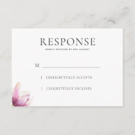 Moderne Magnolia-WEdding-Reaktion RSVP Karte