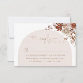 Moderne Mahlzeit Wahl Hochzeit RSVP Karte fallen (Vorderseite)