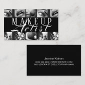 Moderne Make-up Artist Black and White Business Ca Visitenkarte (Vorne/Hinten)