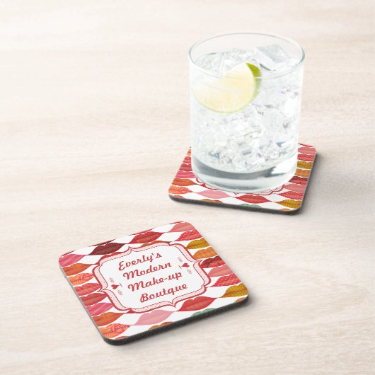 Moderne Make-up-Boutique Getränkeuntersetzer (Rechte Seite)
