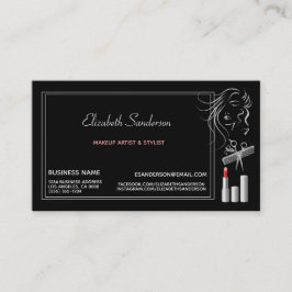 Moderne Make-upkünstler-Stylistverabredung Visitenkarte
