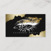 Moderne Makeup Artist Black und Gold Visitenkarte (Vorderseite)