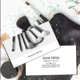 Moderne Makeup Artist Business Card mit Brush Visitenkarte