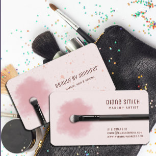 Moderne Makeup Artist Business Card mit Brush Visitenkarte