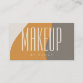 Moderne Makeup Artist Earth Tones Visitenkarte (Vorderseite)
