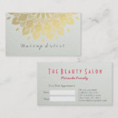 Moderne Makeup Artist Elegante Imitate Terminkarte (Vorne/Hinten)