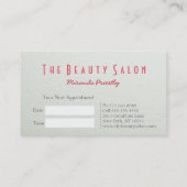 Moderne Makeup Artist Elegante Imitate Terminkarte (Rückseite)