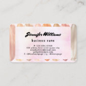 Moderne Makeup Artist Holographic Playful Visitenkarte (Rückseite)