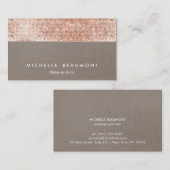 Moderne Makeup Artist Imitate Rose Gold Sequenzen Visitenkarte (Vorne/Hinten)