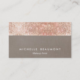 Moderne Makeup Artist Imitate Rose Gold Sequenzen Visitenkarte