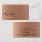 Moderne MAKEUP ARTIST Kupfer-Rose Visitenkarte (Vorne/Hinten)