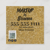 moderne Makeup artist Schönheit ist mein Geschäft  Quadratische Visitenkarte (Rückseite)