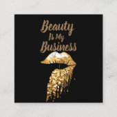 moderne Makeup artist Schönheit ist mein Geschäft  Quadratische Visitenkarte (Vorderseite)