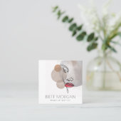 Moderne Makeup Artist Square Business Card Quadratische Visitenkarte (Stehend Vorderseite)