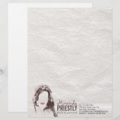 Moderne Makeup Artist und Friseur Schönheitssalon Briefkopf (Vorne/Hinten)