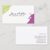 Moderne Makeup Artist Visitenkarte (Vorne/Hinten)