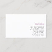 Moderne Makeup Artist Visitenkarte (Rückseite)