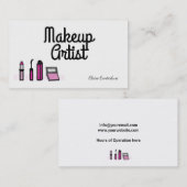 Moderne Makeup Artist Visitenkarte (Vorne/Hinten)