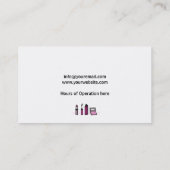 Moderne Makeup Artist Visitenkarte (Rückseite)