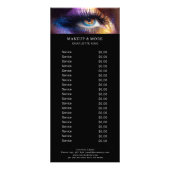 Moderne Makeup Foto Salon Preis List Rack Card Werbekarte (Vorne)