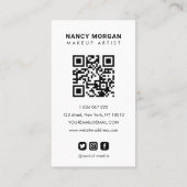 Moderne Makeup-Kalligraphie-Script-FotoCollage Visitenkarte (Rückseite)