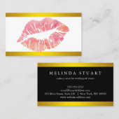 Moderne Makeup Künstler Imitate Glitzer Chic Rosa Visitenkarte (Vorne/Hinten)
