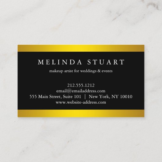 Moderne Makeup Künstler Imitate Glitzer Chic Rosa Visitenkarte (Rückseite)