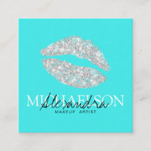 Moderne Makeup Künstler Signatur Türkis
