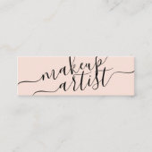 Moderne Makeup Künstlertypografie Korallen rosa Tr Mini Visitenkarte (Vorderseite)
