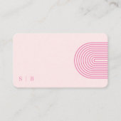 Moderne Makeup Pink Initialen QR Code Social Media Visitenkarte (Vorderseite)