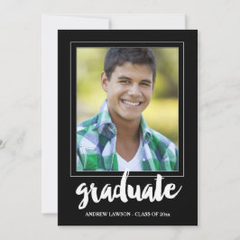 Moderne Male Foto Frame Graduation Party einladen Einladung