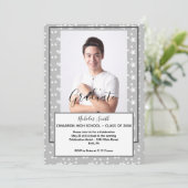 MODERNE MALE GRAD GRAY STARS | SCHULATIONSPARTEI EINLADUNG (Stehend Vorderseite)