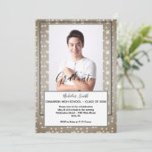 MODERNE MALE GRAD GRAY STARS | SCHULATIONSPARTEI EINLADUNG (Stehend Vorderseite)