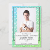 MODERNE MALE GRAD GREEN STARS | SCHULATIONSPARTEI EINLADUNG (Vorderseite)