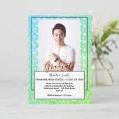 MODERNE MALE GRAD GREEN STARS | SCHULATIONSPARTEI EINLADUNG (Stehend Vorderseite)