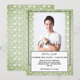 MODERNE MALE GRAD GREEN STARS | SCHULATIONSPARTEI EINLADUNG