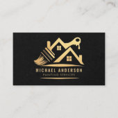 Moderne Maler aus Gold und Schwarz Visitenkarte (Vorderseite)