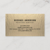 Moderne Maler aus Gold und Schwarz Visitenkarte (Rückseite)